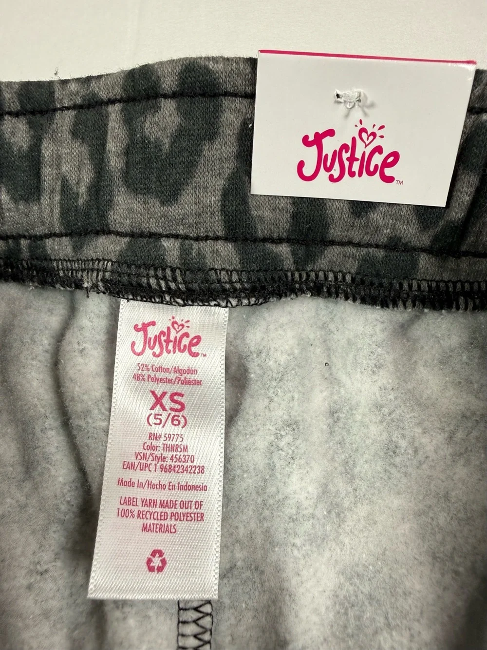 NWT JUSTICE Girl Wide Leg Sweatpants XS 5/6 Leopard Print Cozy Lounge Animal NEW